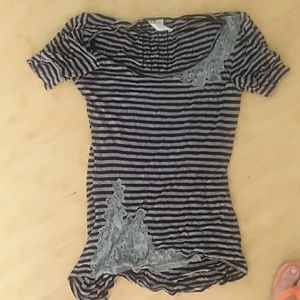 Eyeshadow black and gray lace top